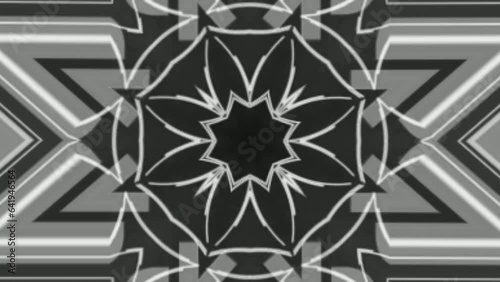 Colored Kaleidoscope Sequence Patterns. Abstract  white Multicolored Motion Graphics background trendy 