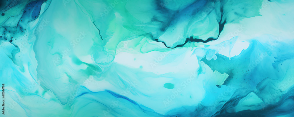 Abstract Turquoise Watercolor Illustration