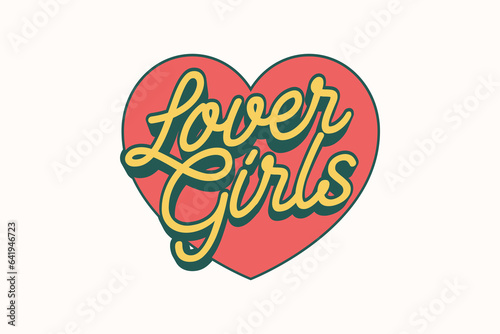 streetwear design lover girls concept vector graphic tee templates ideas