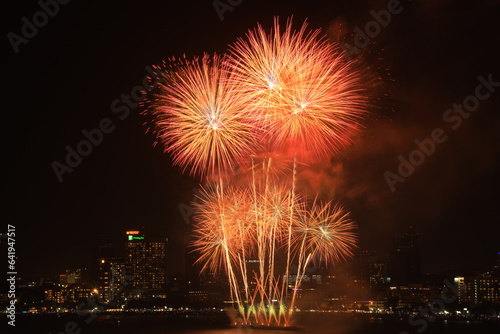 firecity, firecrackers, new years, celebrate, fireworks background © Worapoj