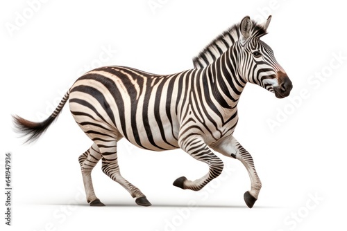 Zebra Running in Isolation AI Generated