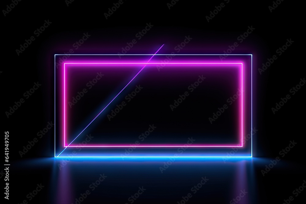 illustration pink tone wallpaper background rendering shade 3D frame neon element color black Parallelogram Blue graphic rectangle overlay isolated motion two picture light - obrazy, fototapety, plakaty 