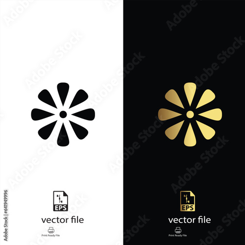 golden & black mandala design vector