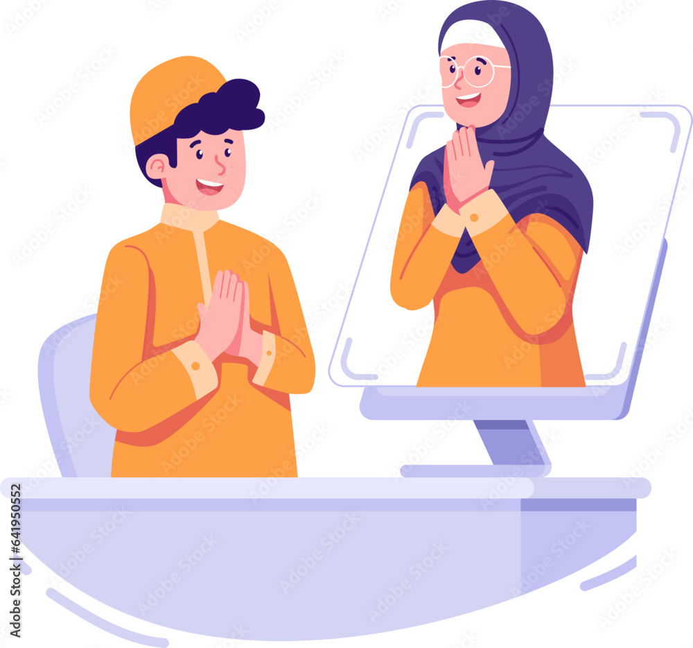 Fototapeta premium Ramadhan Character Illustration 