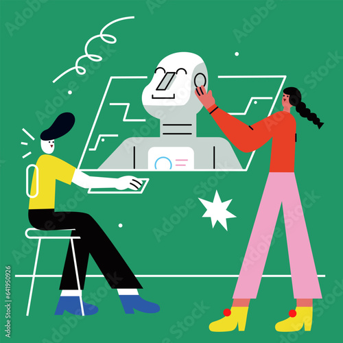 Build robots illustration