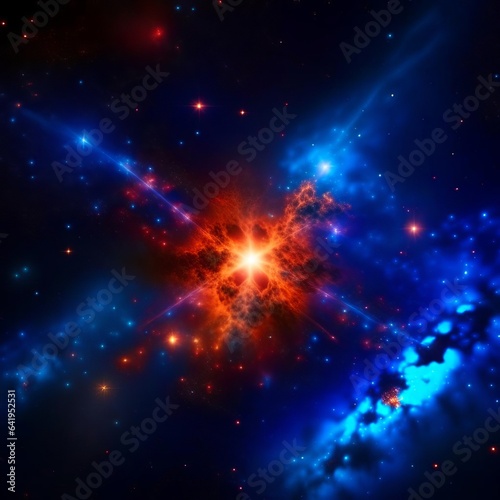 Red star in space.
