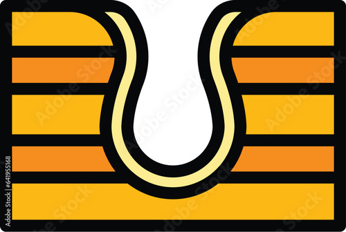 Hair removal icon outline vector. Health doctor. Dry disease color flat