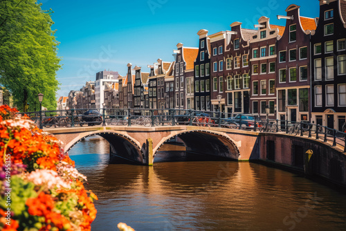 Amsterdam Netherlands travel destination. Tour tourism exploring.
