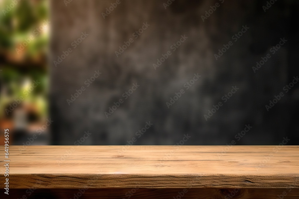 bar splay blurred wood your night shop dark front background background coffee montage Empty productsMock used wooden table splay blur can bokeh abstract table of wooden - obrazy, fototapety, plakaty 