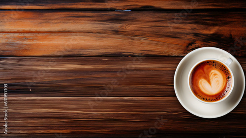 Espresso coffee On a wooden background