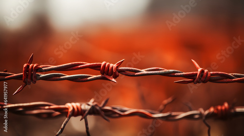 Barbed wires photo