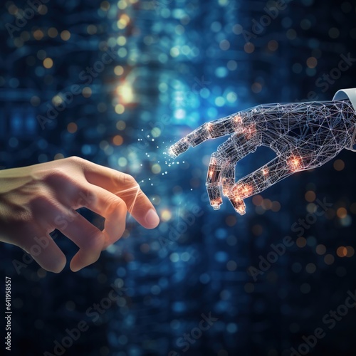 Future artificial intelligence robot and human © Jelena