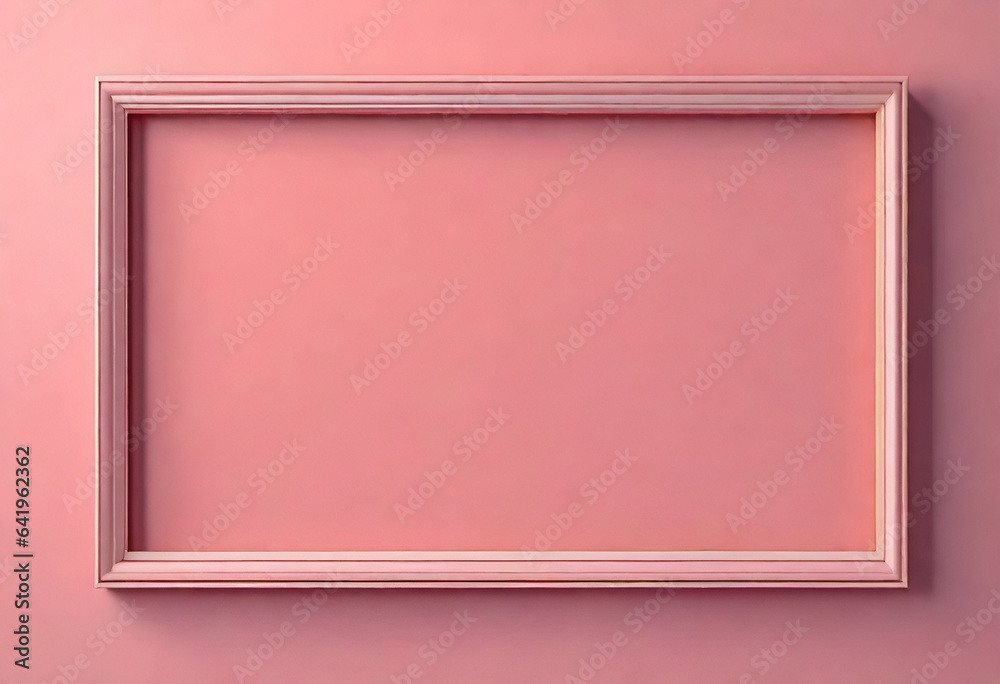 Fototapeta premium Empty frame mock-up in minimal style