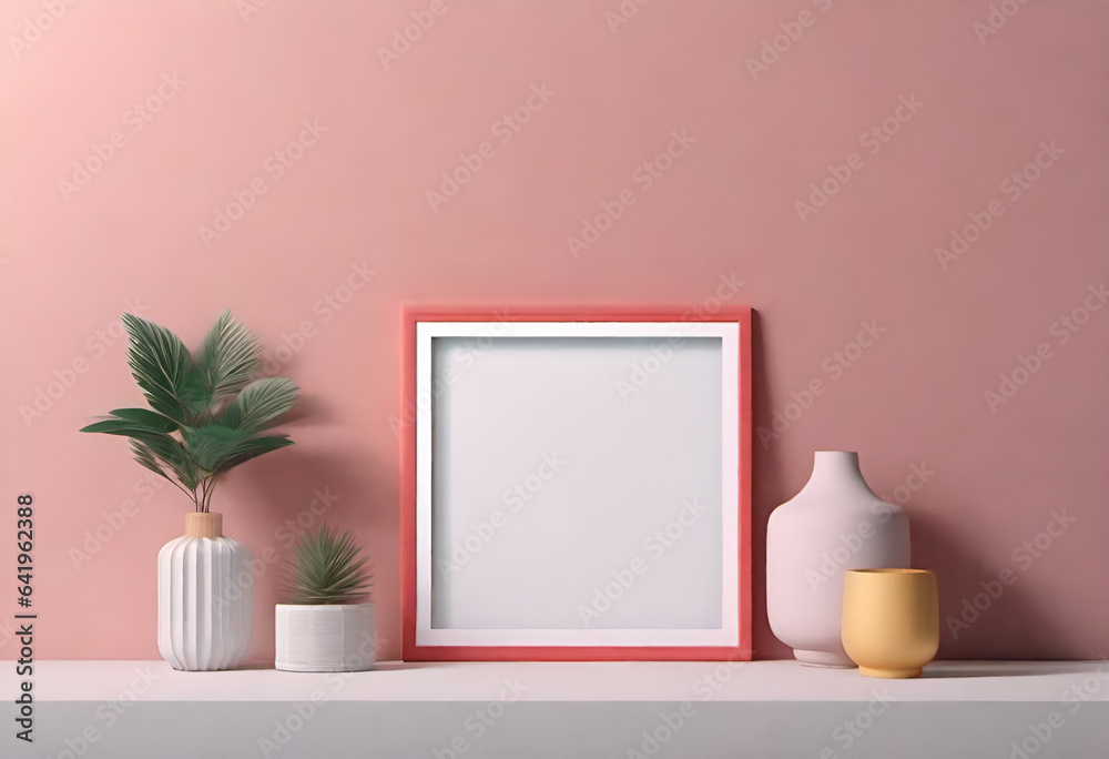 Empty frame mock-up in minimal style Empty frame mock-up in minimal style