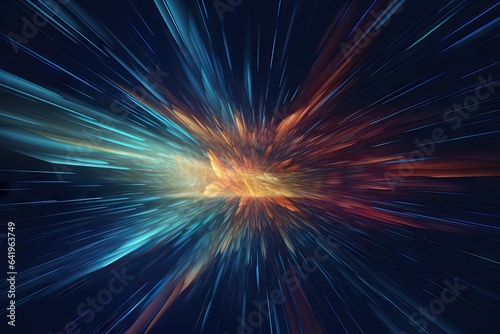 futuristic warp 3d people outer no light field hyper forev illustration exploration hyperspace travel Abstract tunnel space flight colours fiction speed star science sun jump space background power