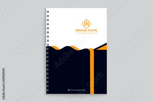 Black shape notebook cover design