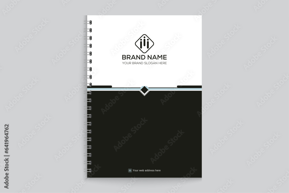 Black shape notebook cover design Black shape notebook cover design