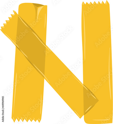 Tape Alphabet Letter N