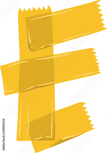 Tape Alphabet Letter E