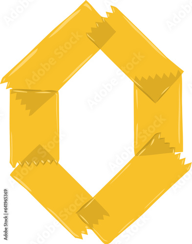 Tape Alphabet Letter O