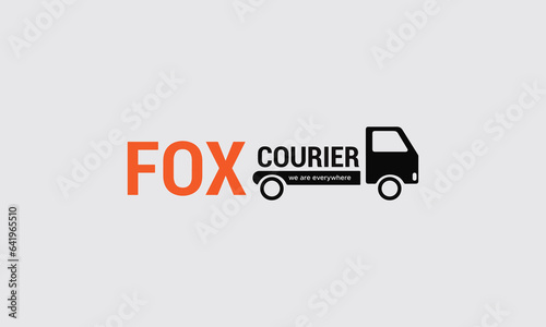 Delivery icon, Delivery Sign, Delivery Truck, Courier Logo Design, Fox Parcel logo, Logo Design