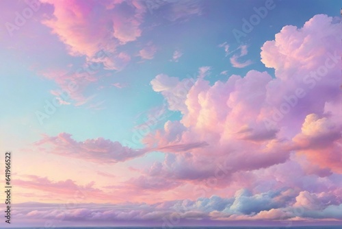 Pastel Sky Background, Dreamy Sky Background, Pastel Sky Wallpaper, Fantasy Sky Background, Glowing Sky Background, AI Generative