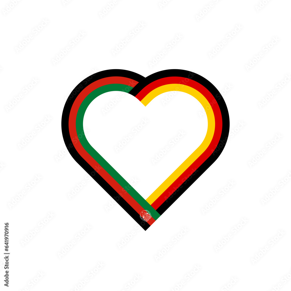 unity concept. heart ribbon icon of afghanistan and germany flags. vector illustration isolated on white background unity concept. heart ribbon icon of afghanistan and germany flags. vector illustration isolated on white background