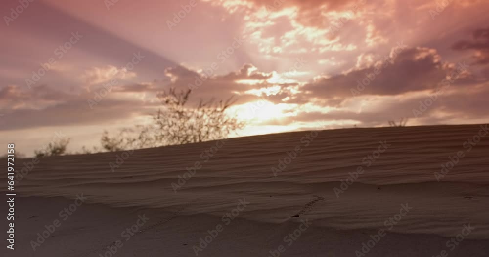 Close-up of a sand dune with grass against a cloudy sky at sunset Close-up of a sand dune with grass against a cloudy sky at sunset