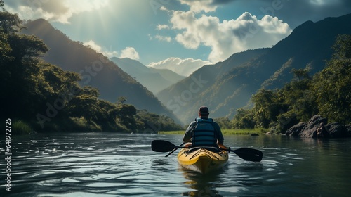 Adventurous Exploration Fishing Canoe Kayak
