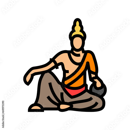 bodhisattva buddhism color icon vector. bodhisattva buddhism sign. isolated symbol illustration