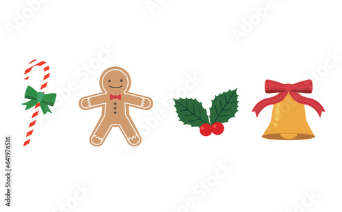 クリスマスのオーナメントのベクターイラストセット
