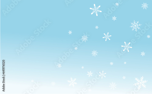 雪の結晶の降るベクターイラスト背景素材