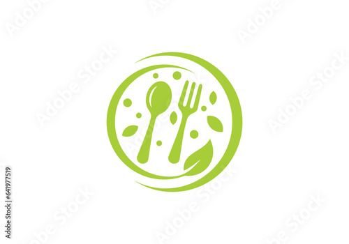 fork and spoon logo design. icon symbol for health restaurant food