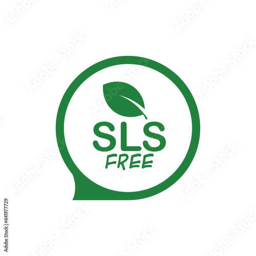 SLS free sign on white background