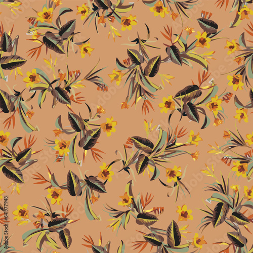 seamless pattern with leaves