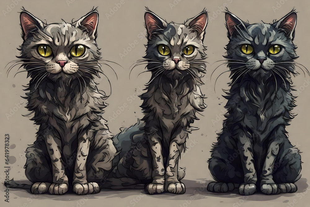 a scary evil zombie cat a scary evil zombie cat