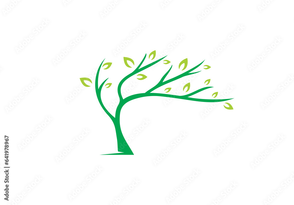 tree logo design. plant nature life symbol vector illustration