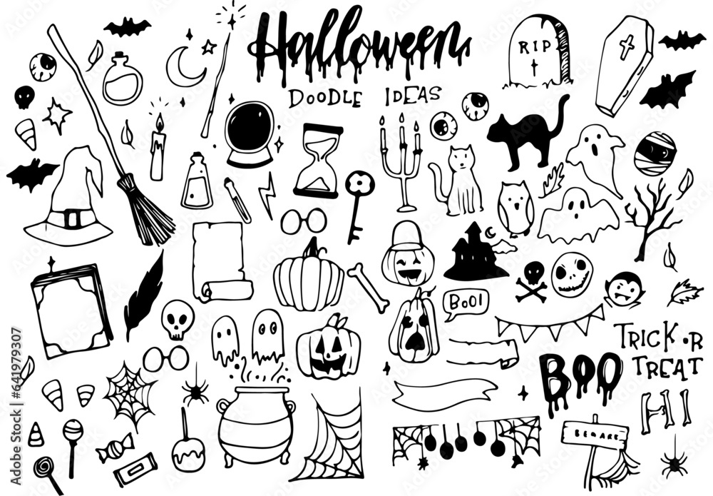 Obraz premium halloween patterns backgrounds pumkins