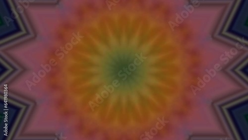 3D Kaleidoscope Mandala Abstract Background trendy 