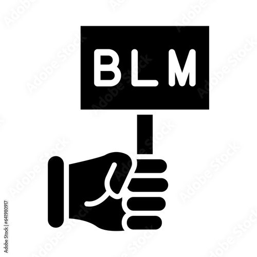 Black Lives Matter Glyph Glyph Icon Design