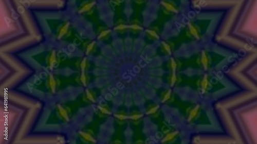 3D Kaleidoscope Mandala Abstract Background trendy 