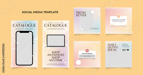 social media template banner blog fashion sale promotion. fully editable instagram and facebook square post frame puzzle organic sale poster. fresh yellow element shape vector background