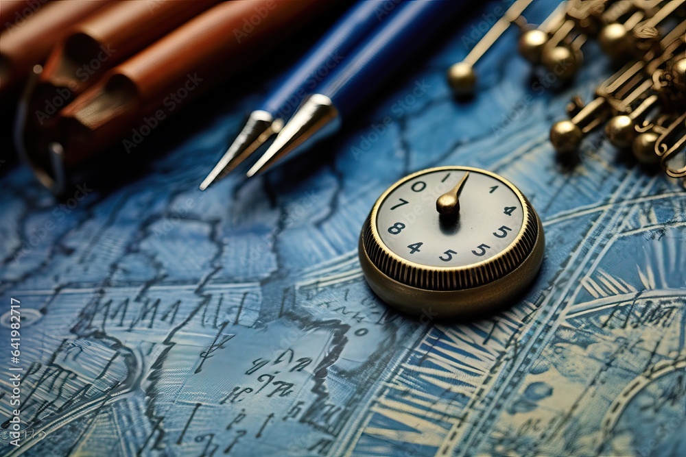 Fototapeta premium drawingpins calendar Closeup blue page toned