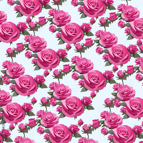 Pattern of beauty gentle pink roses © Anastacia
