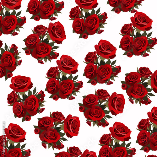 Pattern of beauty red roses © Anastacia