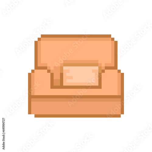 Pixel illustration of a couch