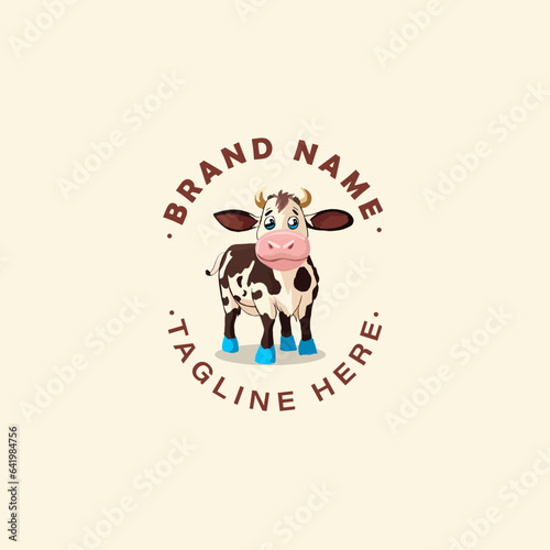 cartoon cow logo