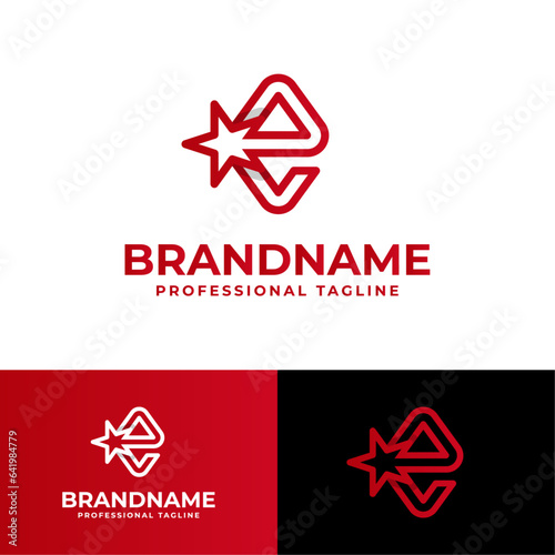 Letter E Star Logo, suitable for business related Star with E initial.