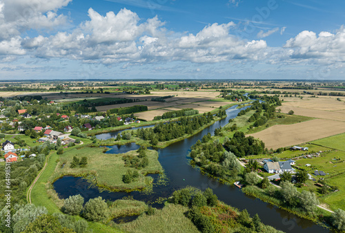Tuga river, near Tujsk, Żuławy, northern Poland