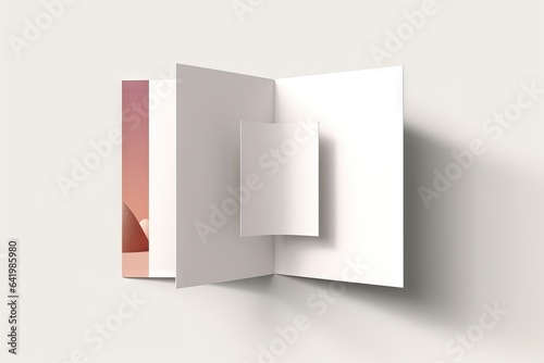 folded design high layout card isolated background fold booklet advertise flier advertising business Blank clipping booklet trifold empty booklet marketing blank mock-u up brochure document leaflet
